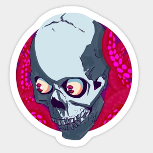 Eyeball Skull Sticker